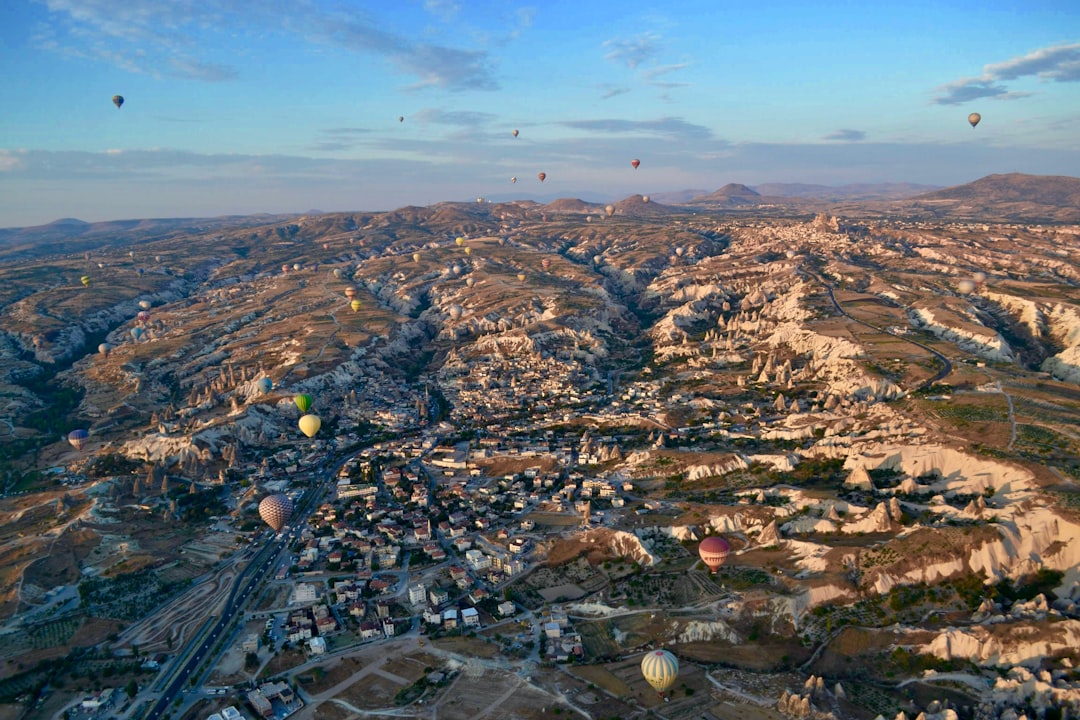 Turkish landscape with traditional architecture